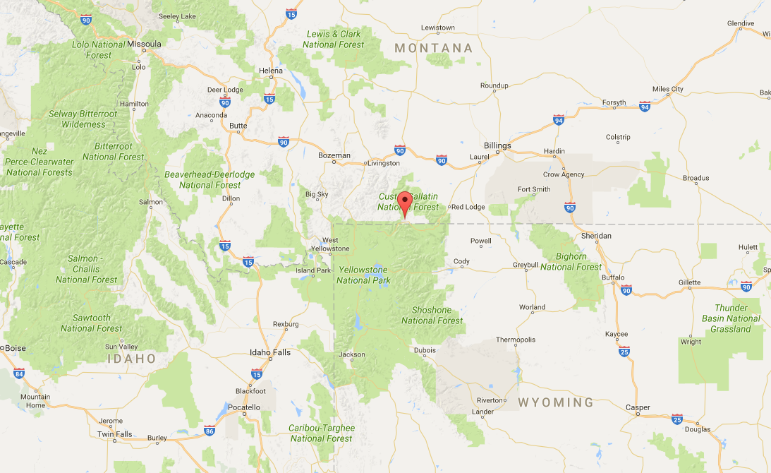 Map showing the location of Henderson Mountain, MT. 