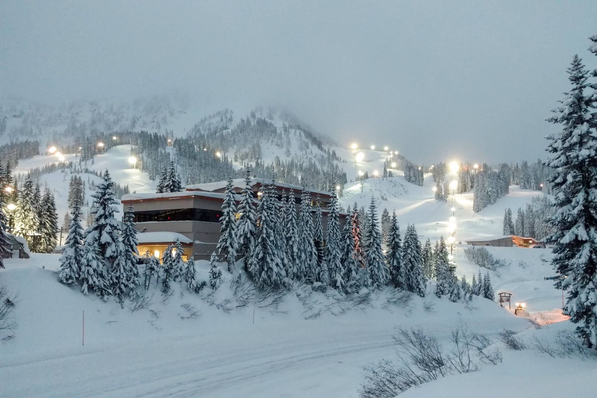 Stevens Pass Montain Resort on Tuesday. Image: Stevens Pass Mountain Resort Facebook Page