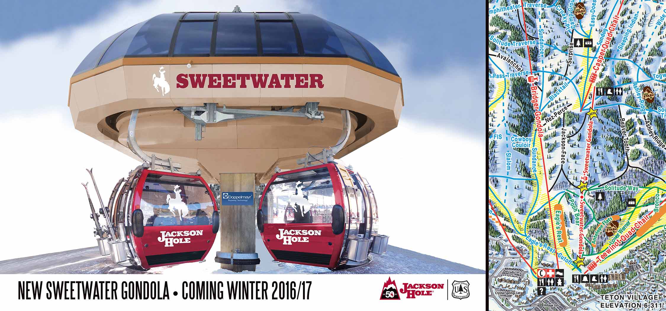 Jackson Hole's new Sweetwater Gondola! Image: JH