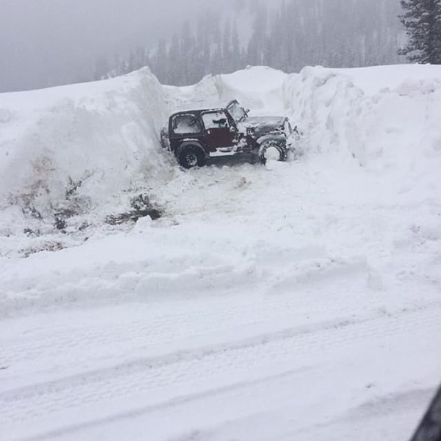 Jeep caught in Teton Pass avalanche. PC: Tim Henry