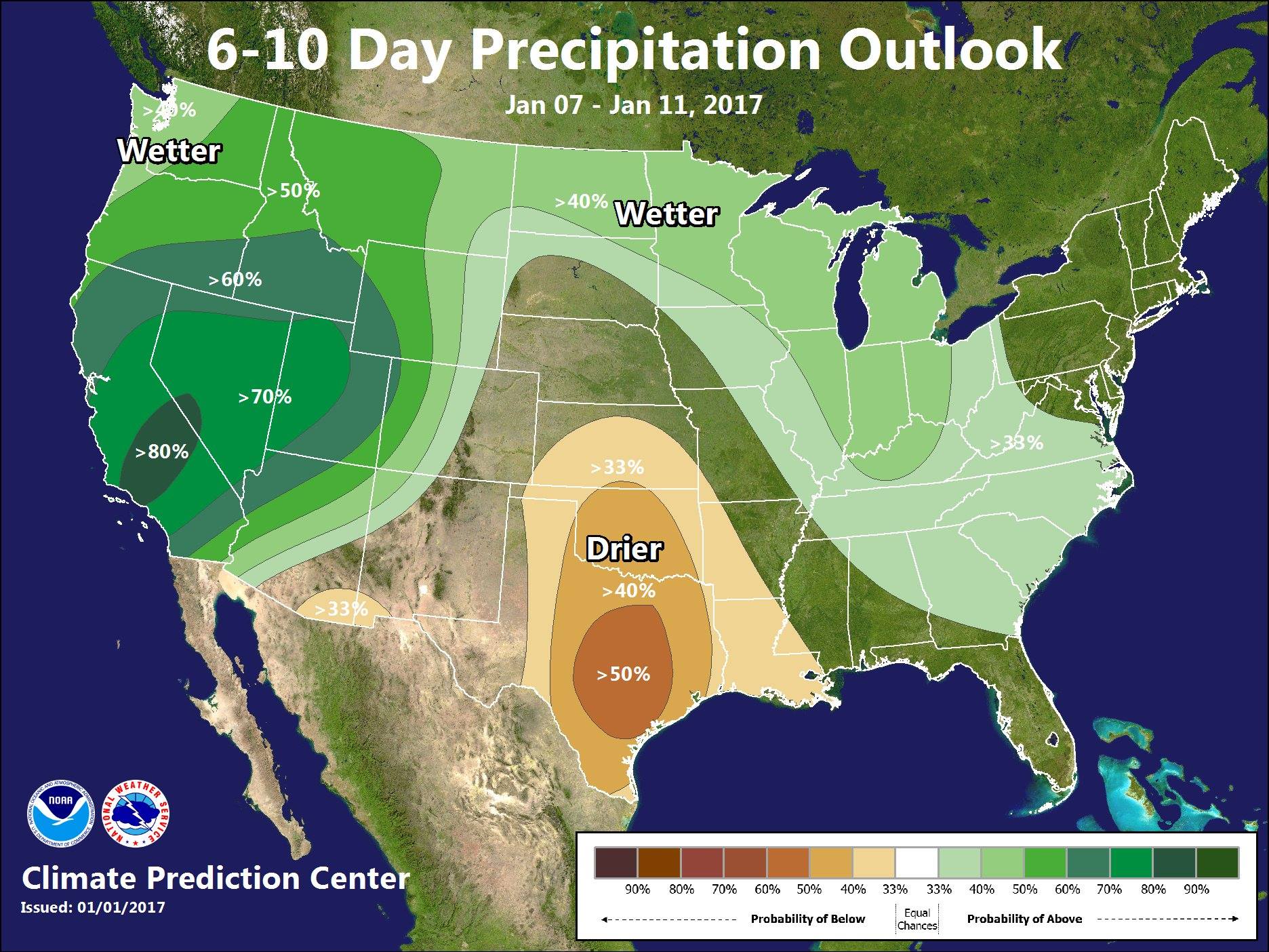 6-10 day outlook looking wet for CO.  image:  NOAA, yesterday