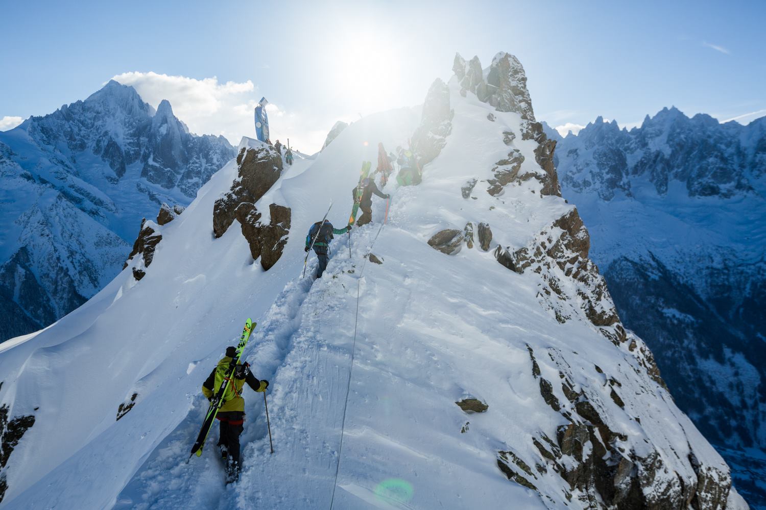 Exactly three weeks left and FWT riders will be hiking up in Chamonix-Mont-Blanc again, battling for the first win of the season. // photo: Jeremy Bernard (Facebook)