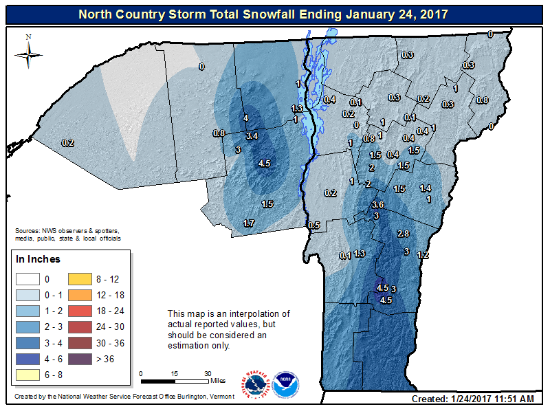 Southern Vermont should look extra fresh after this storm. Source; US National Weather Service Burlington Vermont