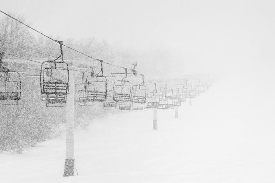 Blizzard conditions as Sugarloaf Ski Resort in Maine breaks the triple digits for season snowfall. Source; Sugarloaf Mountain.