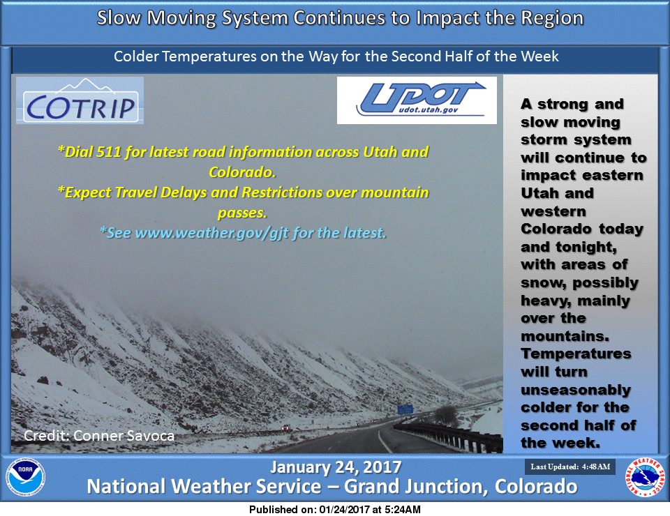 Colorado Storm Forecast. Image: NOAA Grand Junction, CO 