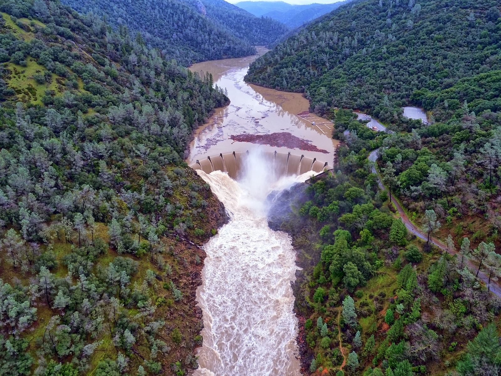 North Fork Dam is insane currenlty. Image: Sacramento Valley Water