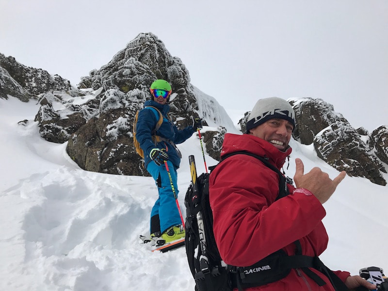 Chuck Patterson and Jason Dobbs (back) are damn fun to ski with. image: snowbrains