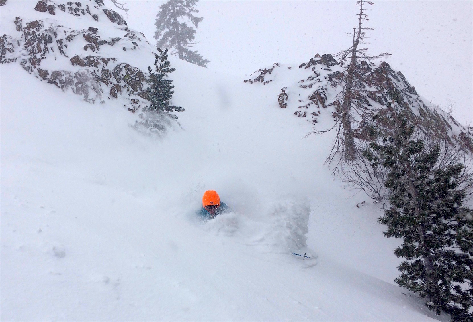 Miles in the deep yesterday at Alpine Meadows, CA.  photo:  alan ashbaugh