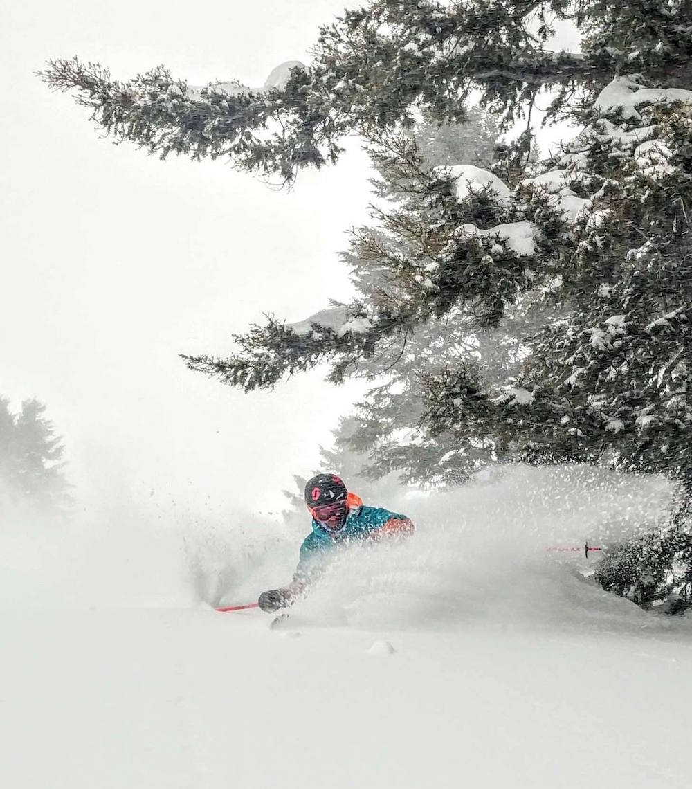 Miles in the stuff today. photo: snowbrains