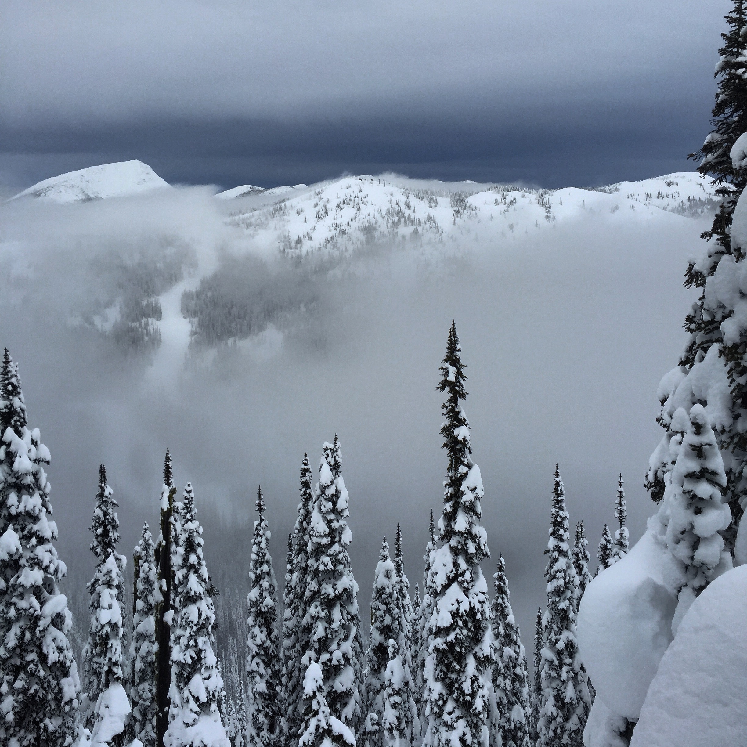 Looking across at Grey Mountain from Granite Mountain as the clouds cleared.
