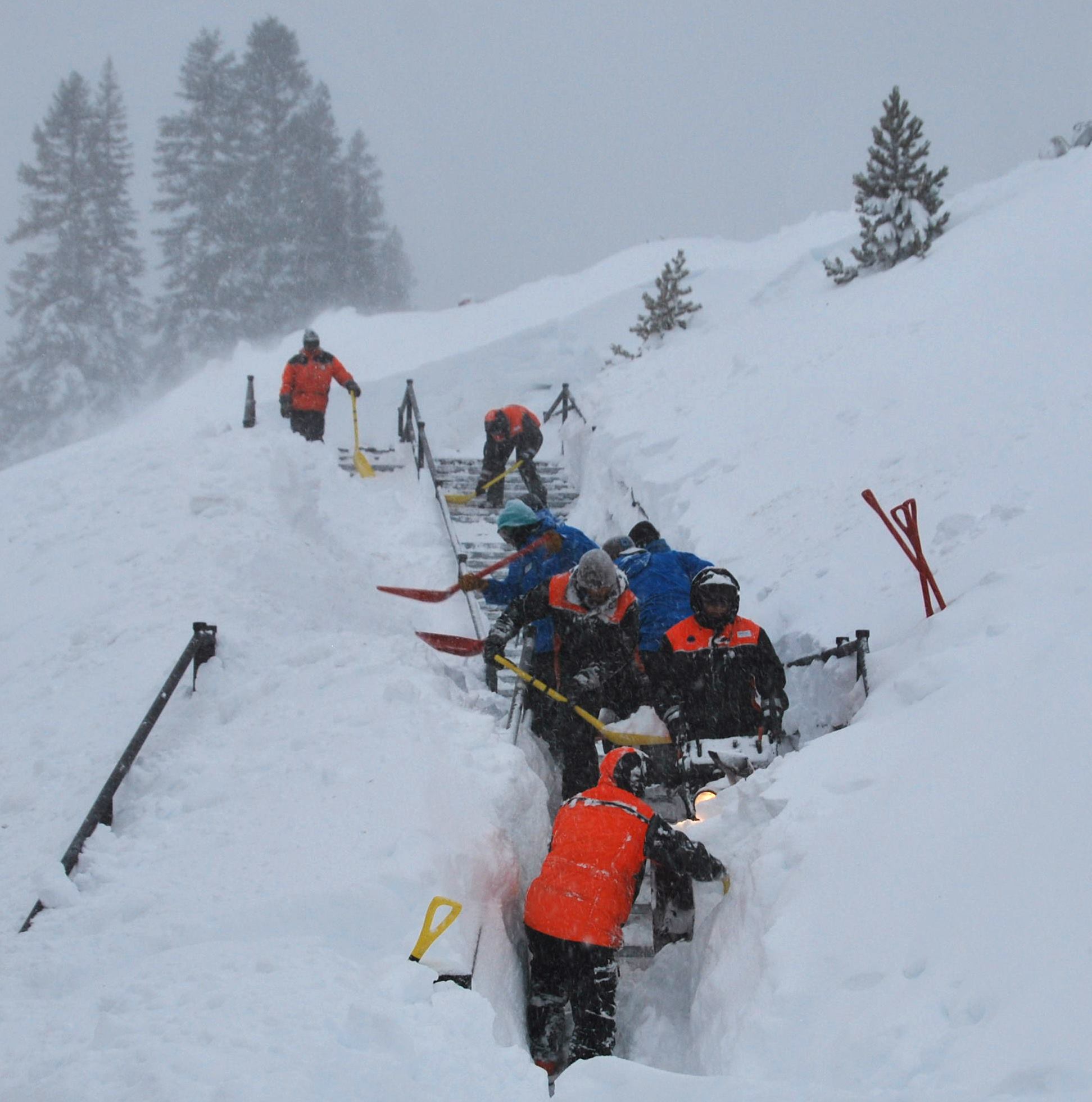 Digging out Mt. Rose after all that snow. Image: Mt. Rose Facebook Page