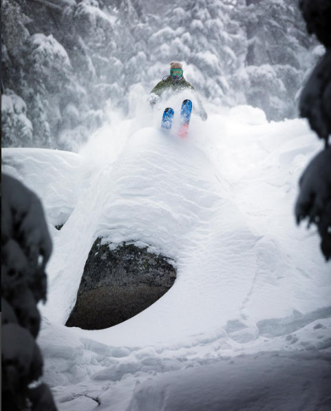 Ty Popping Pillows at Sierra-at-Tahoe on Thursday. Photo: Nathan Vetter