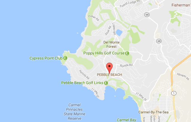 The community of Pebble Beach, near Monterey.
