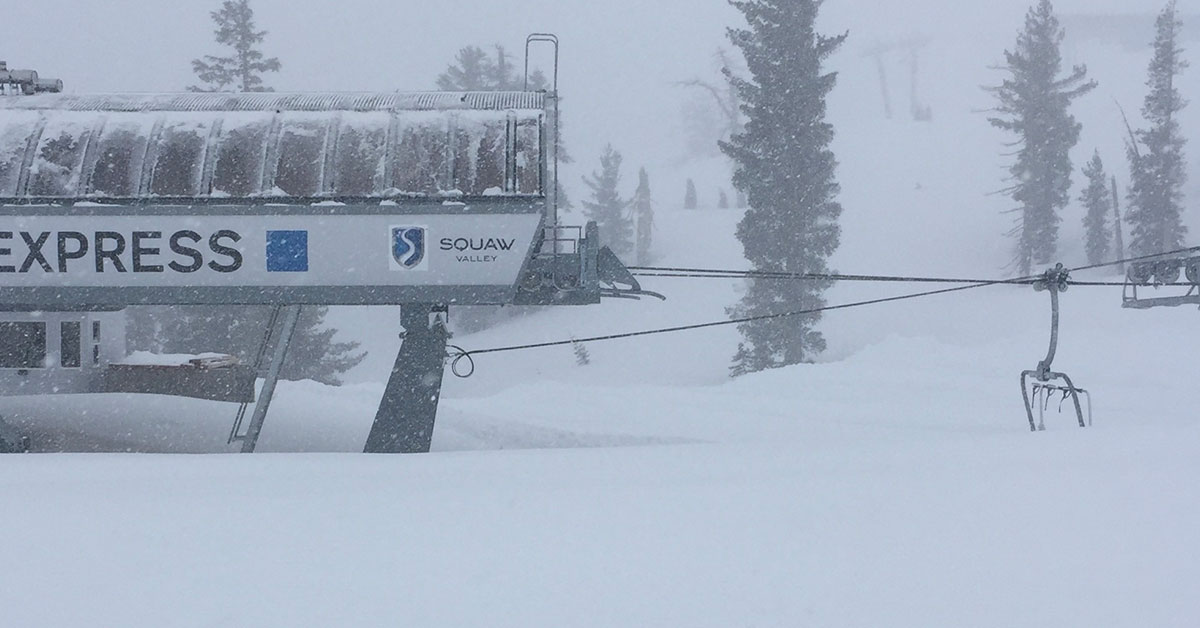 Big Blue buried in new snow. Image: Squaw Mountain Manager