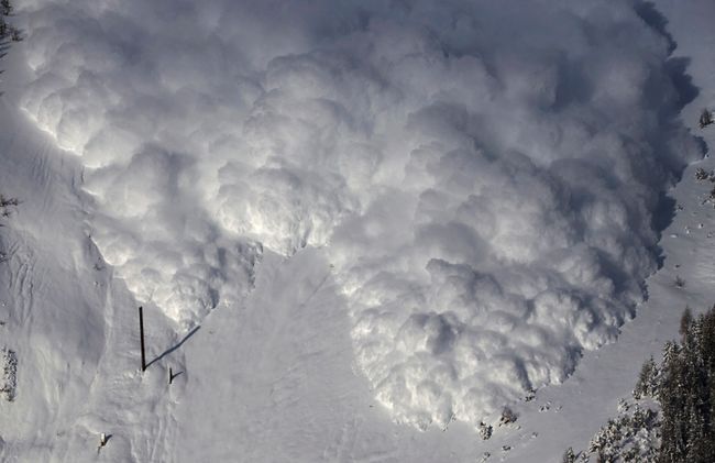 Previous avalanche that was caused by snowmobilers.