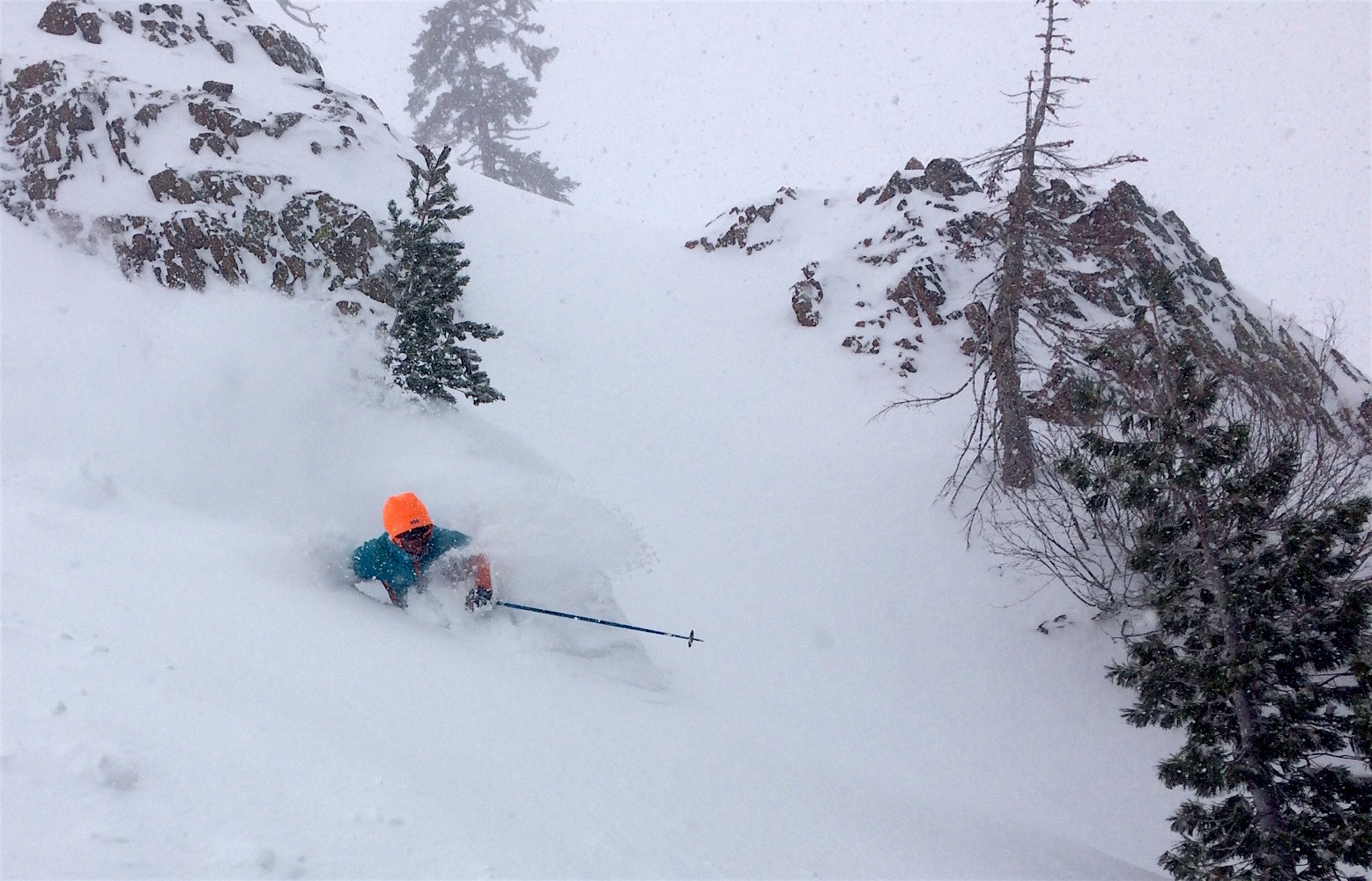 Miles loving it in the deep today at Alpine. photo: alan ashbaugh