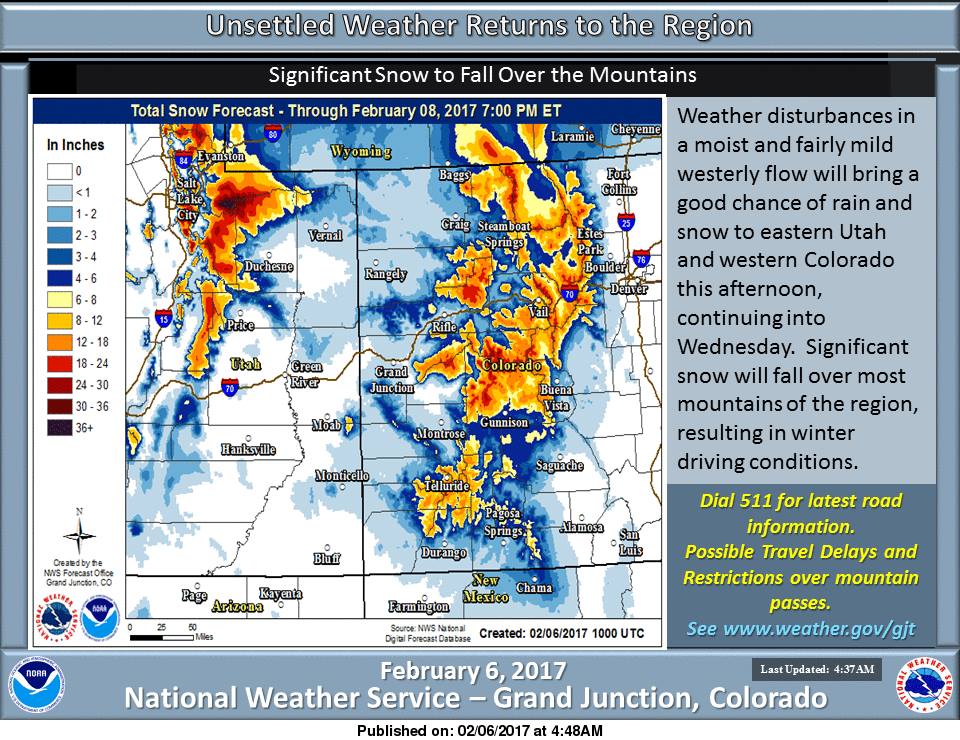 CO Forecast. Image: NOAA Grand Junction, CO