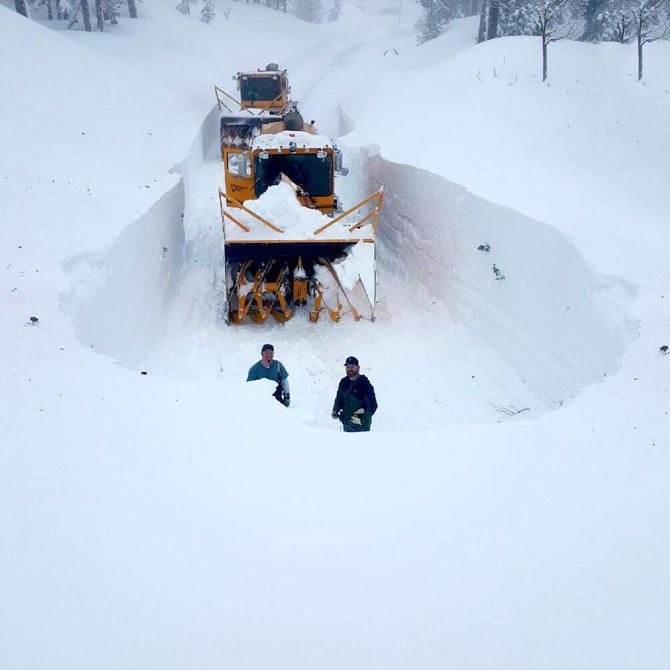 NDOT Clearing The Road. Image: Mt. Rose