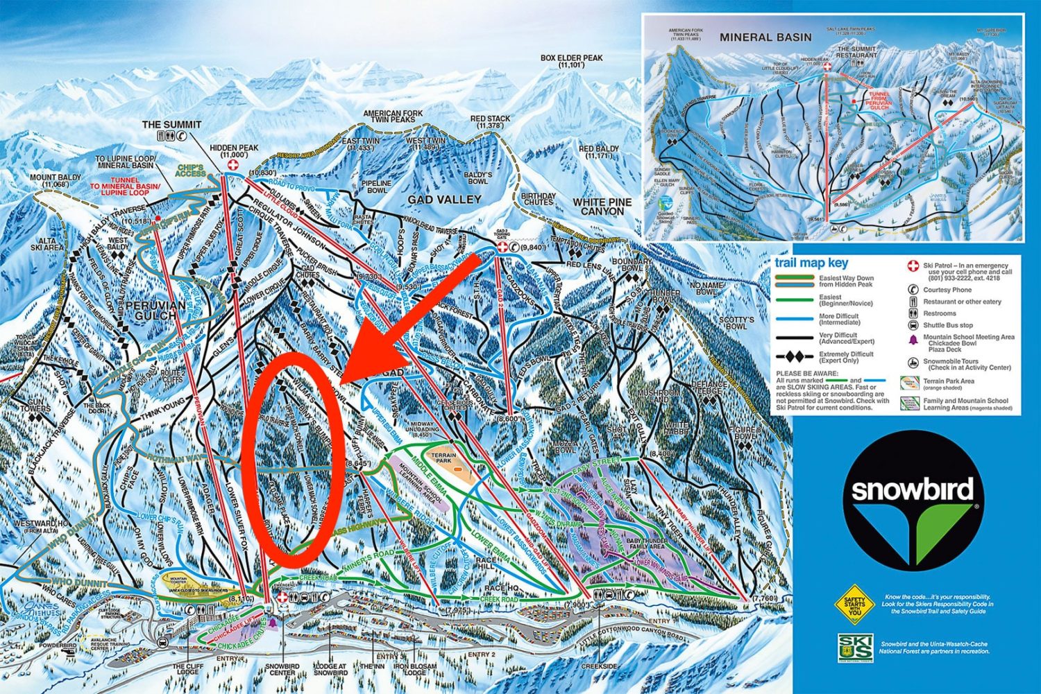 Map pointing out Mach Schnell run.