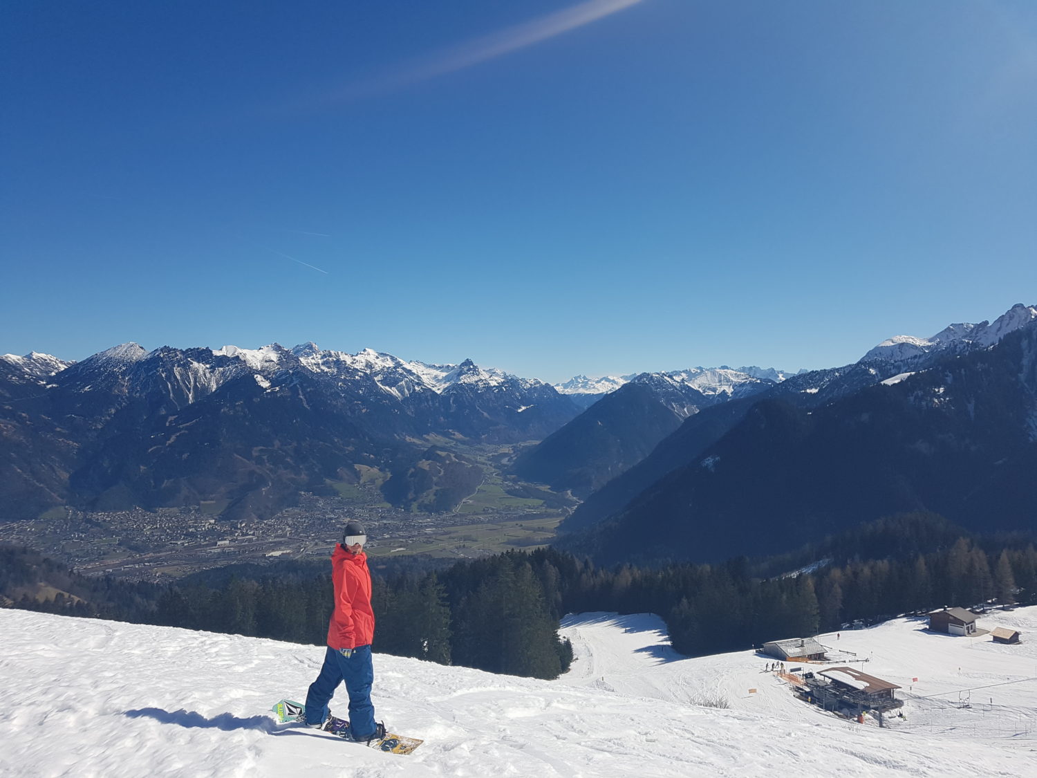 Simon enjoying the View - Bludenz in the Background