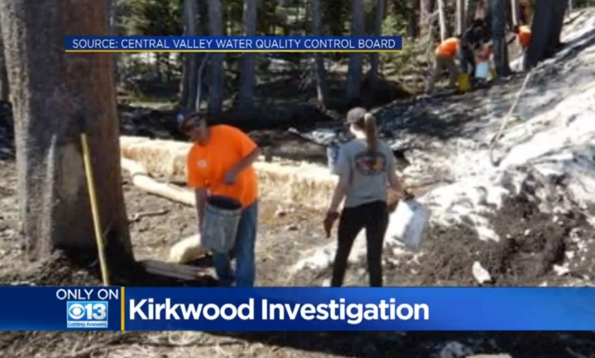 kirkwood, california, tahoe, snow removal, asphalt, fined, contamination, wetland