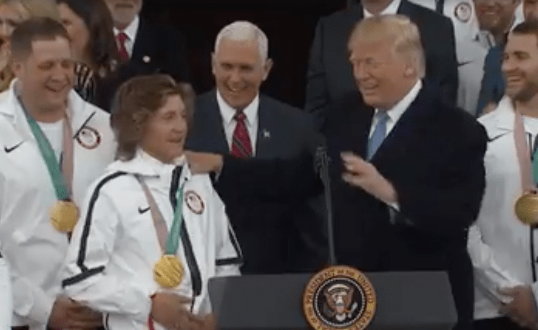 red Gerard, dude, president, PyeongChang, trump, White House, olympics