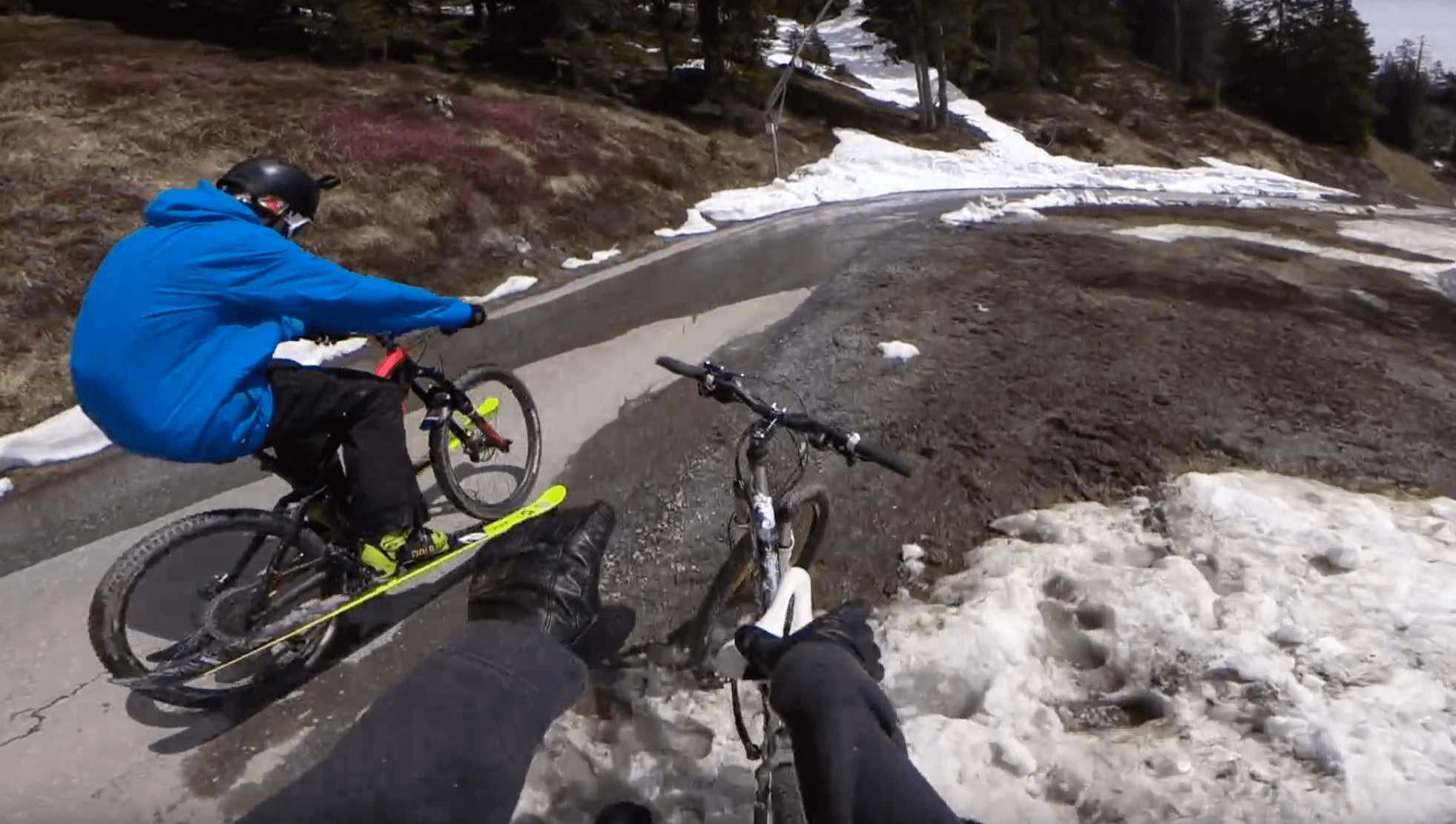 ski, bike, video