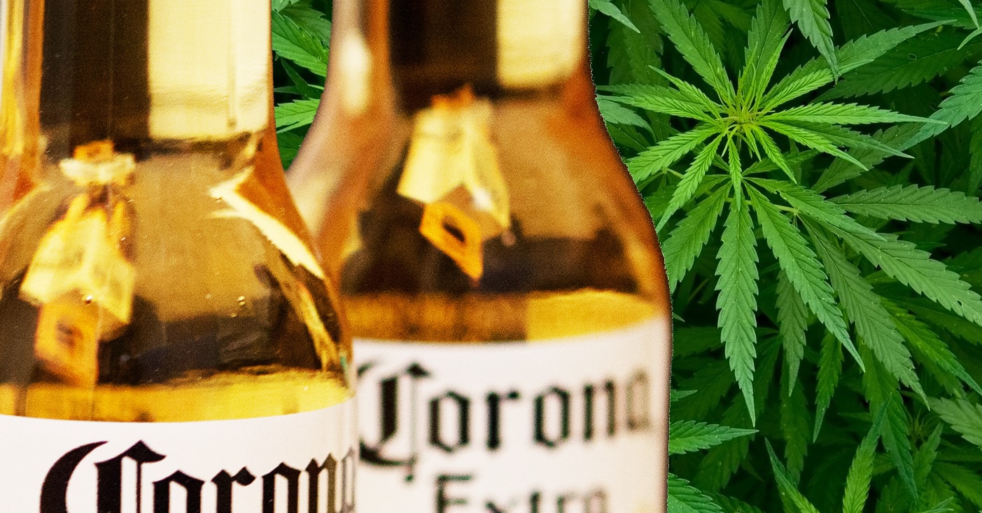 corona, marijuana, weed, beer
