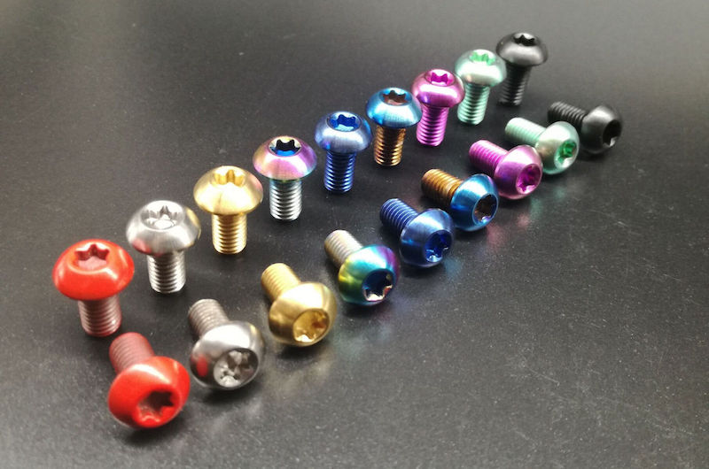 Morgaw anodised bicycle torx bolts assorted colours 8 bolts in each set 