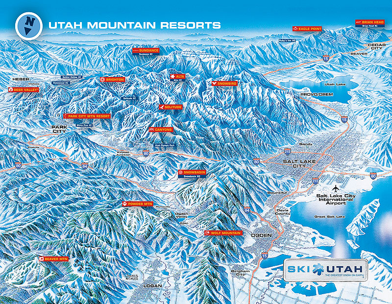 2010 11 Utah Resorts Map Lightbox Snowbrains
