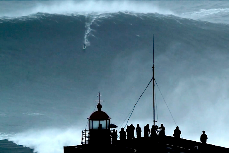 100-Foot Wave Surfed in Portugal Yesterday | VIDEO: - SnowBrains