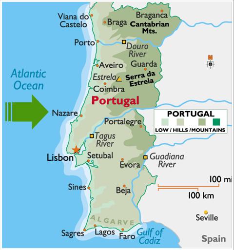 Nazare Portugal Map Snowbrains