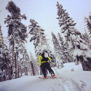 The snow was soft and the skinning good