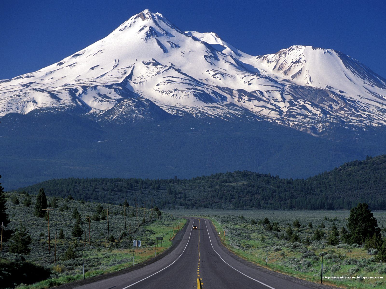 Mt. Shasta, CA is big.