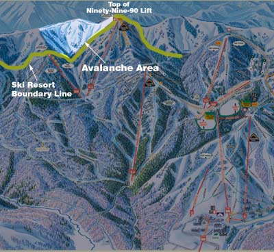 Dutch Draw Avalanche area in Park City, UT