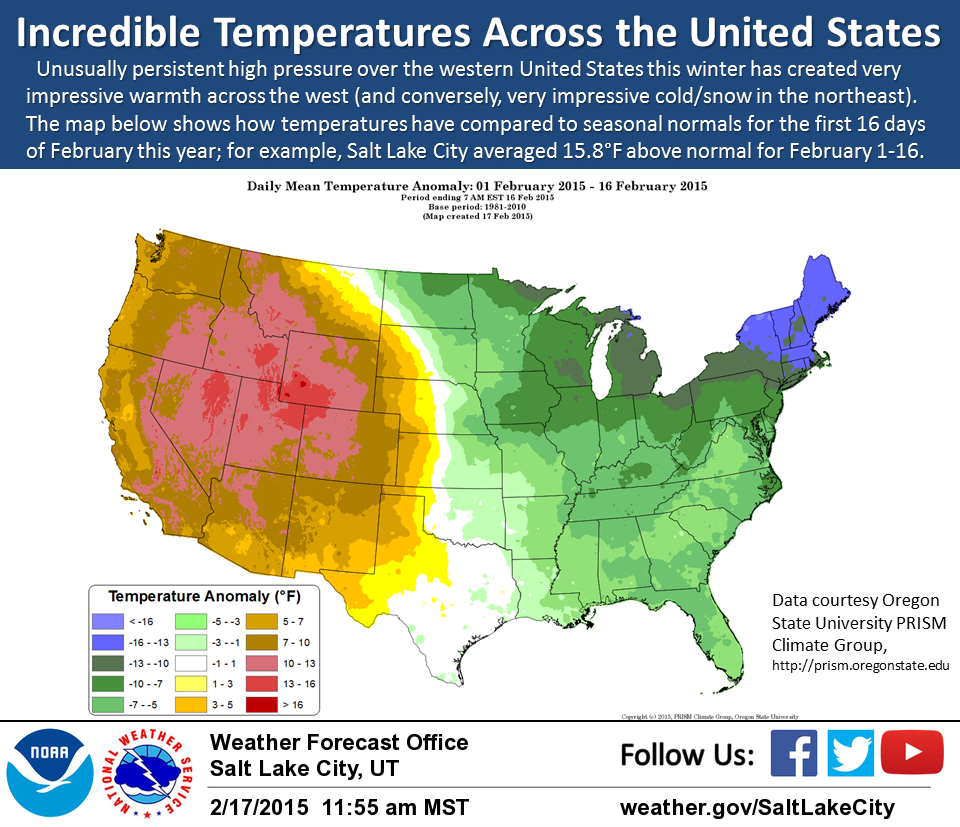 NOAA Insanely HIGH Temperatures Across USA in February SnowBrains