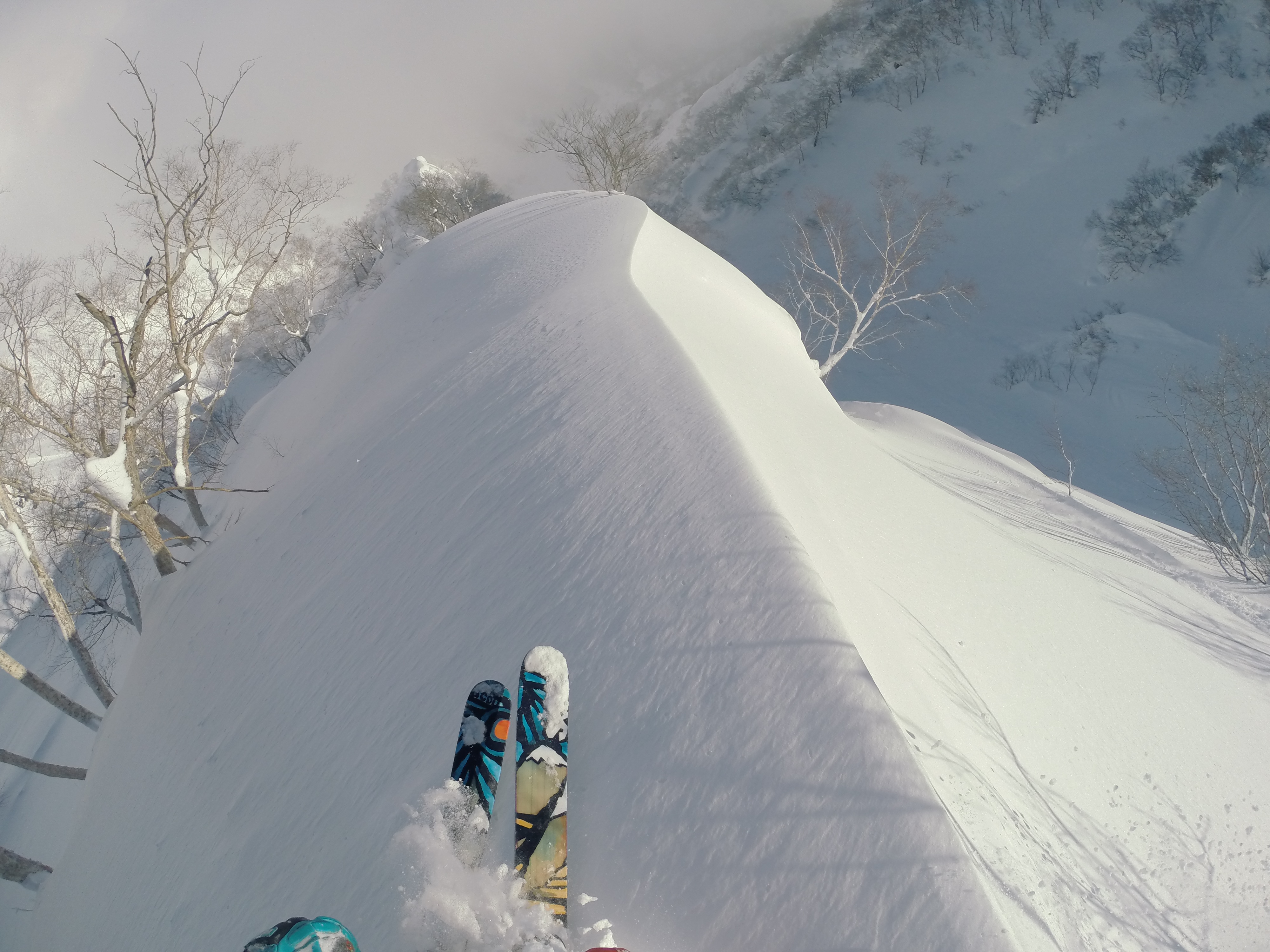 Air turn on a spine. Japan in January. photo: miles clark