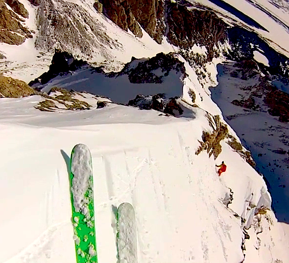 skiing the middle teton