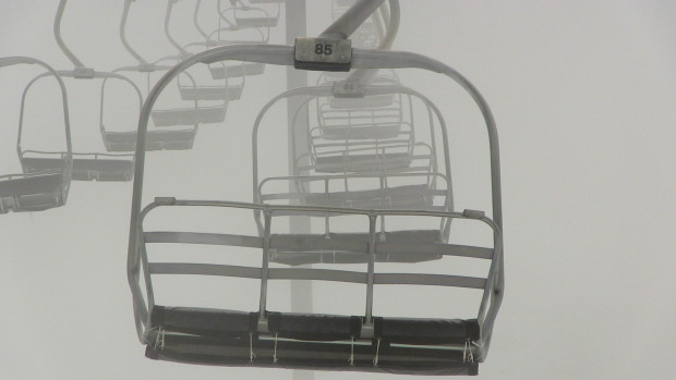 Empty chairlifts at Mammoth, CA in May, 2015. photo: snowbrains