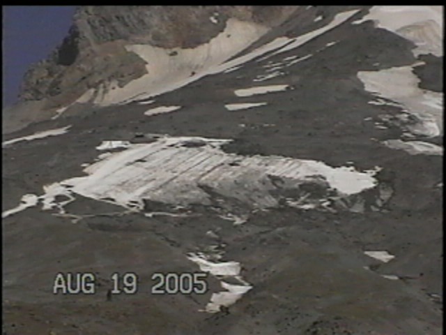 The Palmer Snowfield on Mt. Hood, OR. August 19th, 2005, closing day that season and the last time the snowfield basically totally melted out.