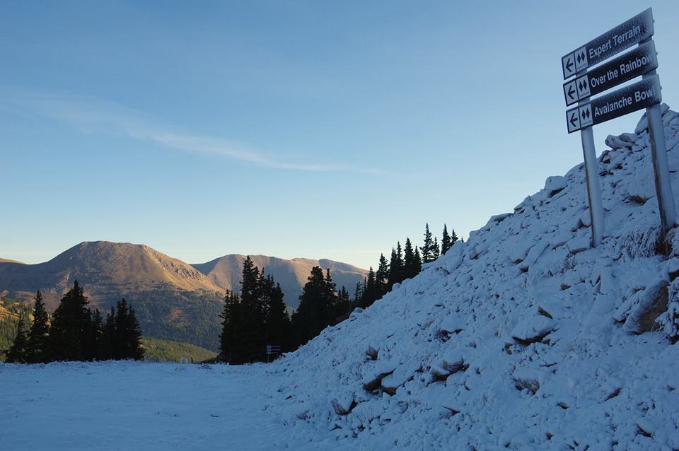 Loveland, CO with fresh fake snow this morning. photo: loveland