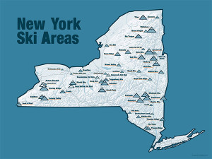 Map Of The Ski Areas Of New York. - SnowBrains