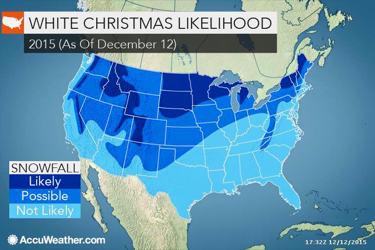 2 Maps Showing What Your Chances are for a White Christmas SnowBrains