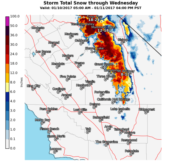 Blizzard Warning for California Today 510 Feet of Snow Forecast w/ 2