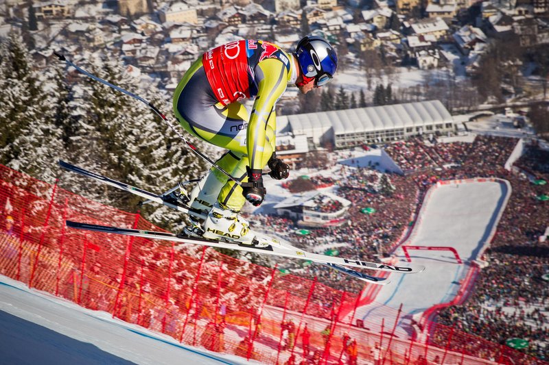 Aksel Lund Svindal performs at the Hahnenkamm downhill race in Kitzbuhel, Austria on January 26th, 2013 // samovidic.com/Red Bull Content Pool // P-20130127-00124 // Usage for editorial use only // Please go to www.redbullcontentpool.com for further information. //