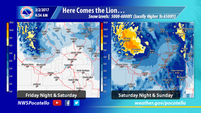 Winter Storm Warning Issued For Sun Valley, ID 1017" of