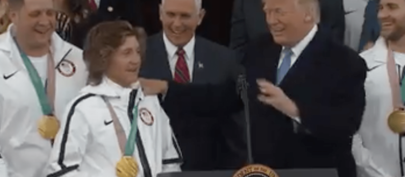 red Gerard, dude, president, PyeongChang, trump, White House, olympics