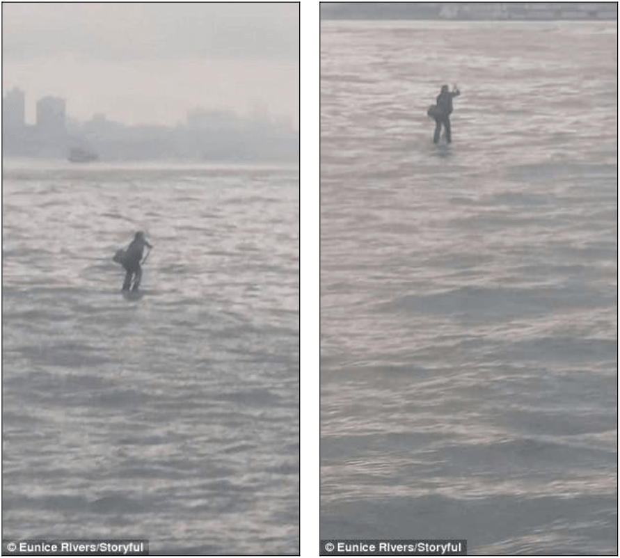 paddleboarder, New York, Hudson River,