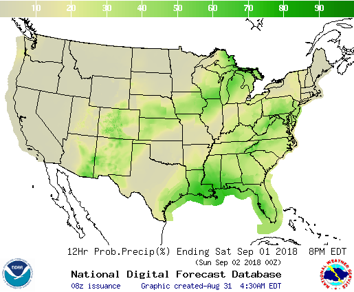 noaa, outlook, Labor Day weekend, precipitation