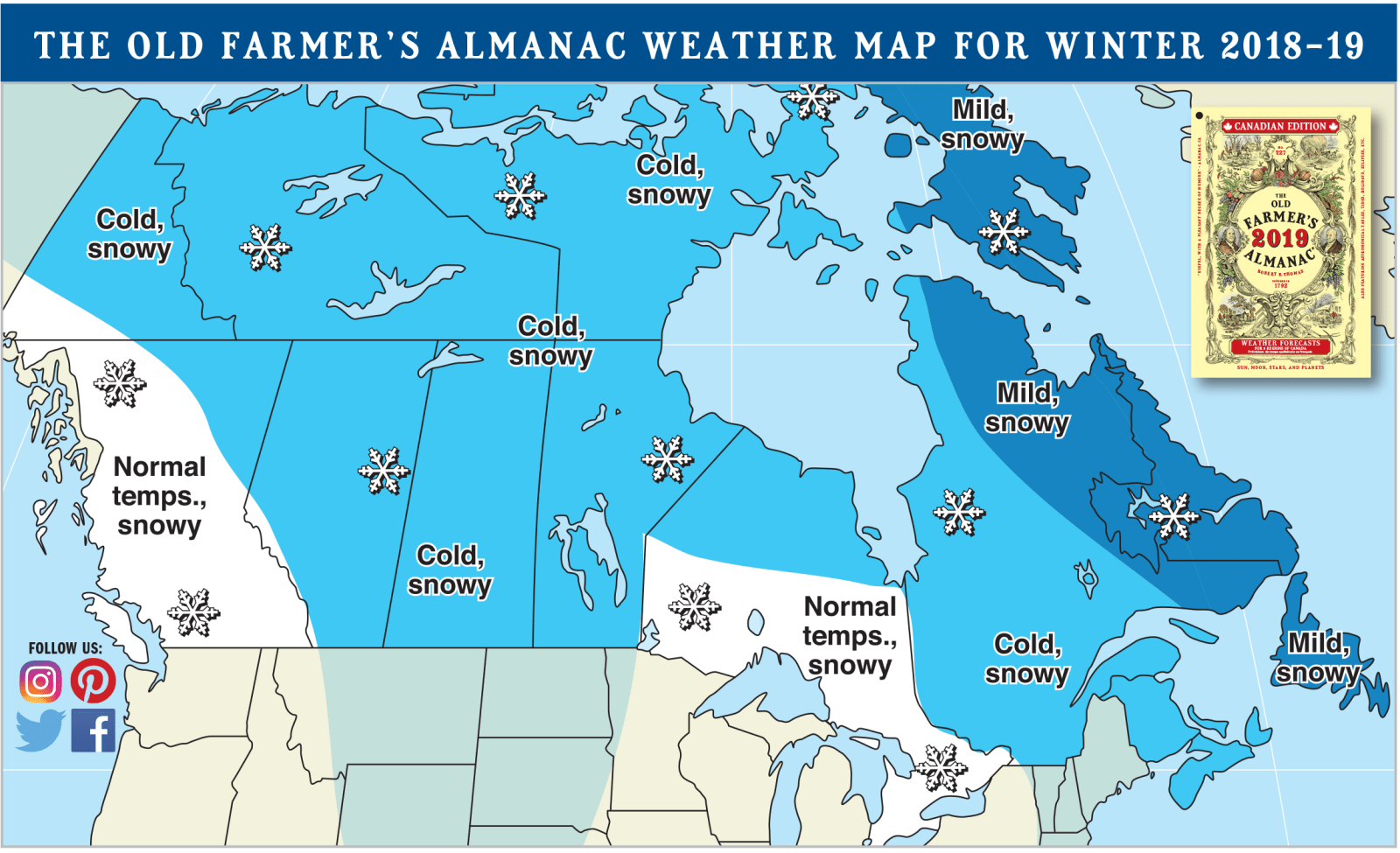 farmers almanac, almanac, canada, cold, snowy